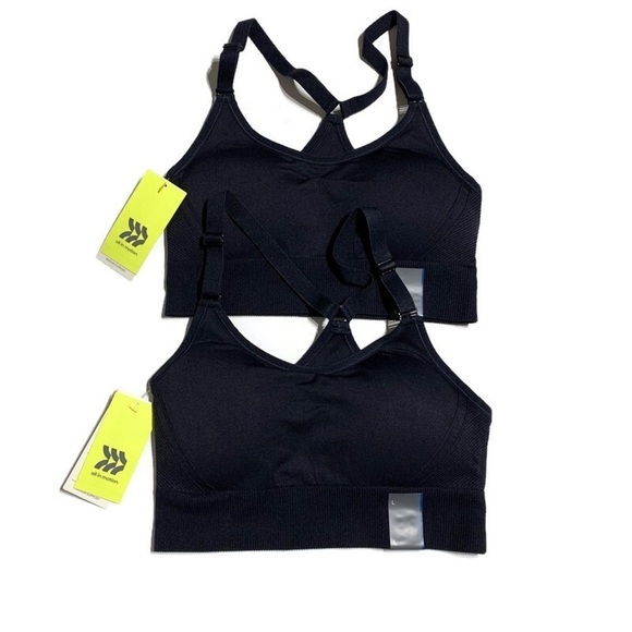 2 Pair of All In Motion Women's Medium Support Seamless Cami Sports Bra - Picture 1 of 6